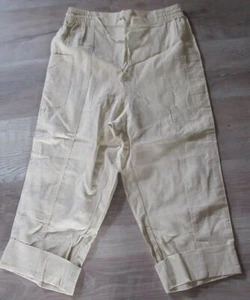 Jaquline Design Studio Linen Blend Elastic Waist cropped Capris size L - Picture 1 of 5