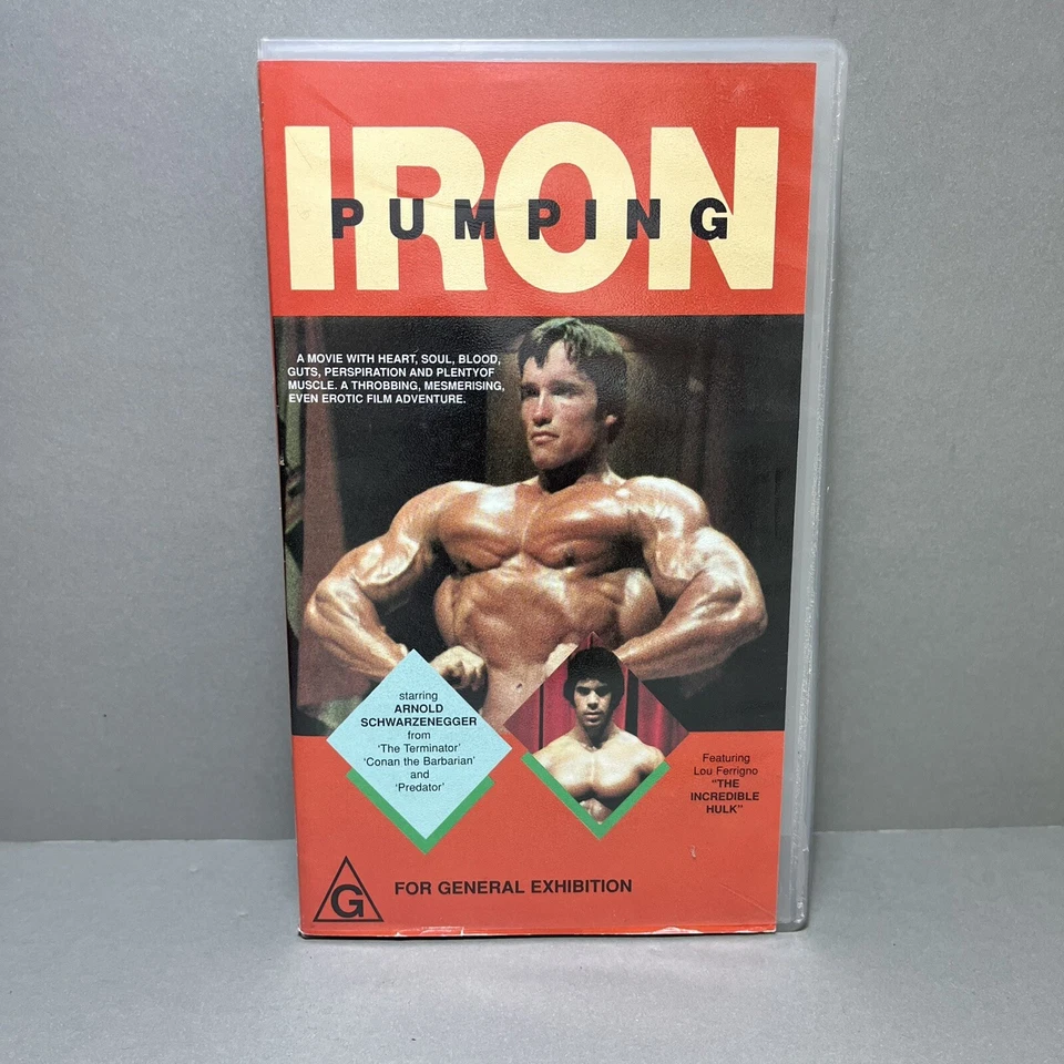 Pumping Iron VHS (1977) Arnold Schwarzenegger Lou Ferrigno Bodybuilding Classic - Image 1 of 4