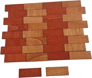 100 Stück Miniatur Puppenhaus Bodenbelag auf 1:12 Mini Holz Puppenhaus Dielen - Bild 1 von 6