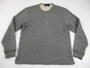 Maglione Uomo Large RRL Double RL Ralph Lauren Henley Pullover Pesante Cotone Lana - Foto 1 di 8