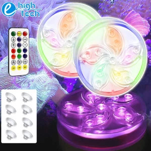 2PCS Swimming Pool Lights RGB LED Bulb Underwater Color Vase Decor & Remotes - Picture 1 of 9