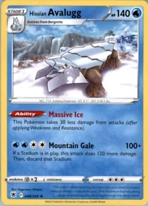 Hisuian Avalugg Rare Pokemon Card 048/189 Astral Radiance - Picture 1 of 2