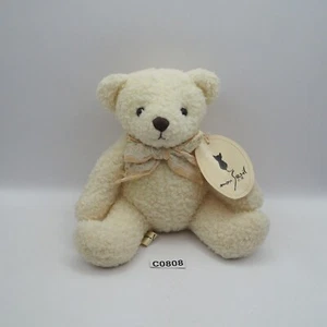 Mon seuil C0808 White Teddy Bear 6" Plush Stuffed TAG Toy Doll Japan - Picture 1 of 8