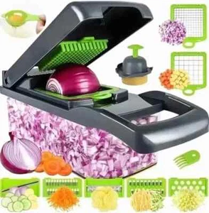 16 in 1 Vegetable Chopper Fruit Salad Mandolin Slicer Food Dicer Cutter Peeler - Picture 1 of 5