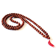 Tibetan 108 8X7mm Rudraksha Bodhi Seed Prayer Beads Mala Necklace -30