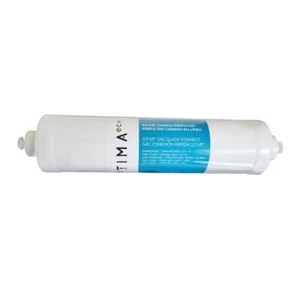 Optima filtro in linea a carbone attivo 2,5" x 11" innesto rapido 1/4" - Foto 1 di 1
