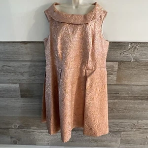 Norman Ambrose rosegold/pink metallic dress - Picture 1 of 6