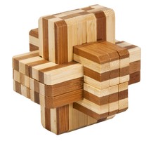 Fridolin IQ Test Bambuspuzzle 'Block Kreuz 2'