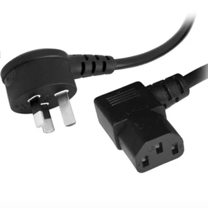 0.5m Cable - 3pin Mains Right Angle Plug to IEC C13 Right Angle Female - Picture 1 of 1