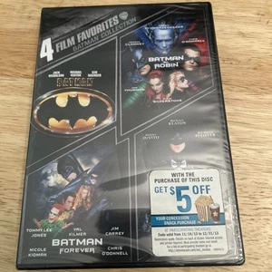 Batman + Batman Returns + Batman Forever + Returns 4 Filme in voller Länge DVD - NEU - Bild 1 von 6