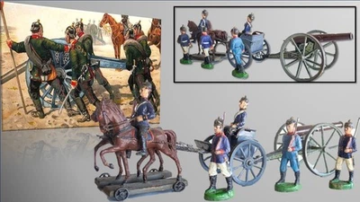 Guerra Franco/Prusiana 1910-1912 Ejército Imperial Alemán con Cañón de Campo Märklin -10 cm Foto 1 de 4