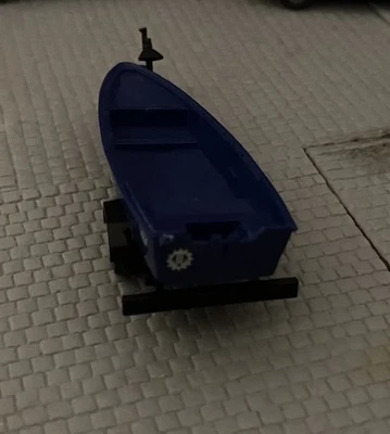 "THW  " #  Boot mit Außenbordmotor abnehmbar # ROCO ? #  1:87=H0 - Bild 1 von 2