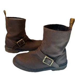 Raro Botín Dr. Martens Cuero Marrón Meg Biker Mujer’s talla 8 O Hombre’s 6.5 - Imagen 1 de 19