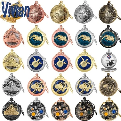 Uncommon Musical Pocket Watch City in the Sky Hand Crank Music Box Gifts Idea - Image 1 of 4