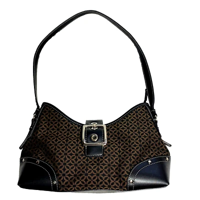 Relic Shoulder Bag Your Style Found Black/Brown Purse Zip Silver Tone Buckle - Image 1 of 4