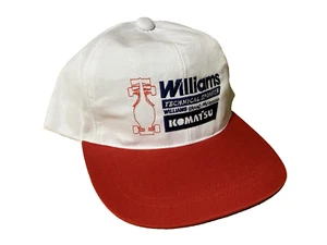 Gorra Williams Komatsu Fórmula 1 Gran Premio Equipo de Carreras Blanco Rojo De Colección Años 90 - Imagen 1 de 10