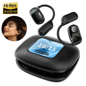 Open-Ear Headphones Bluetooth 5.4 Wireless Earbuds Sport Headset Touch Screen - Photo 1 sur 26