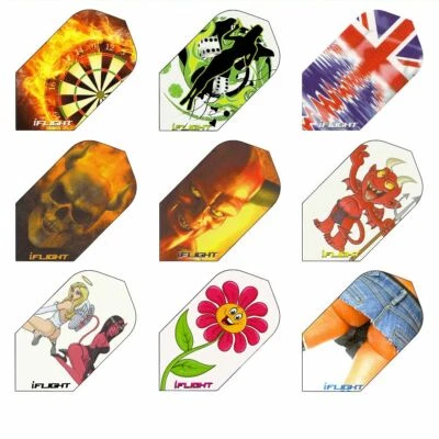 12 PROFIDART Dart Flights Flys Flügel Flyer Federn Slim iFlight Motiv 100 Mikron