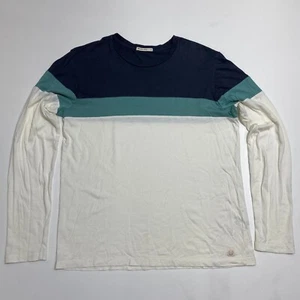 Marine Layer Jacob T-Shirt Herren S Blau Weiß Langarm Baumwollmischung Pullover - Bild 1 von 14