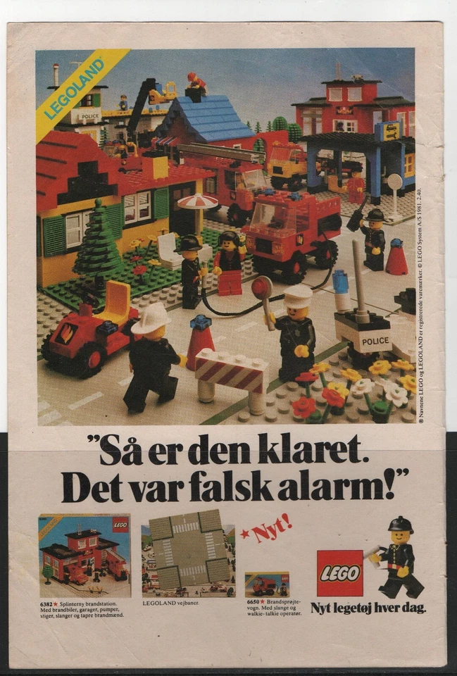 LEGO ADVERTISING INSERTS # 1-1390 # POLICE AT WORK IN THE TOWN   # 1981 # - Image 1 of 1