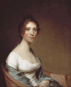 Gilbert Stuart "Mrs Josiah Quincy " Green Artwork PAPER or CANVAS Fine Art - Picture 1 of 4