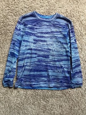 Camisa de pesca Reel Legends Freeline para niños mediana de secado rápido azul manga larga Foto 1 de 3