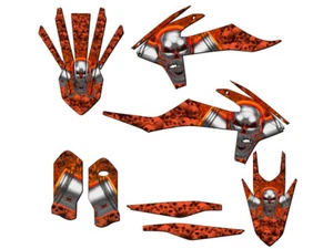 2019-2022 SX FLAMING GEARHEAD Orange Senge Graphics Kit Compatible with KTM - Foto 1 di 10