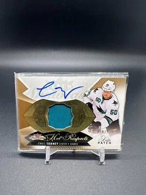 2014-15 Fleer Showcase #193 Chris Tierney Jersey Autograph /375 Rookie - Image 1 of 2