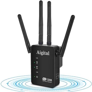 Aigital WiFi Repeater Extender 1200 WiFi Range Extender Dual Band 2.4G&5G Wirele - Picture 1 of 6