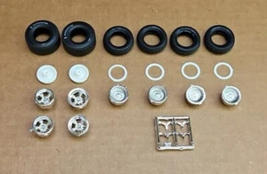 AMT 1/25 1963 CHEVROLET CORVETTE STING RAY STOCK & CUSTOM DRAG WHEELS AND TIRES - Picture 1 of 3