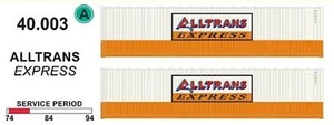SDS HO 2 PACK ALLTRANS EXPRESS 40' JUMBO CONTAINERS PACK A - Picture 1 of 1