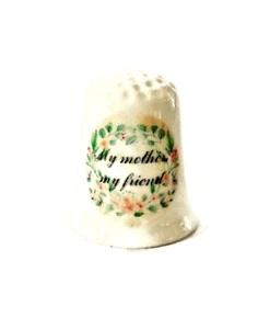 My Mother My Friend Collectible Thimbles Decorative Handmade - Picture 1 of 2