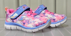 S Sport by Skechers Little Girls Size 6 Clowdia Pink Purple Hook & Loop Sneakers - Picture 1 of 6