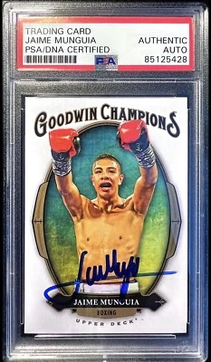 Jaime Munguia 2020 UD Goodwin Champions Rookie Auto Signed PSA/DNA Slab - Image 1 of 3