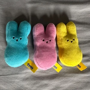 Juguete suave de peluche de caramelo de 3,5" rosa azul amarillo Peeps malvavisco conejitos de Pascua EE. UU. - Imagen 1 de 4