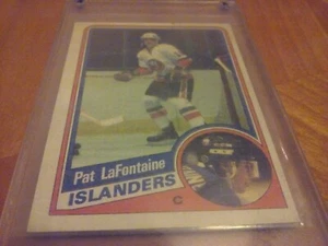 1984-85 TOPPS # 96 PASILLO DE LA FAMA PAT LAFONTAINE NOVATO TARJETA isleños - Imagen 1 de 9