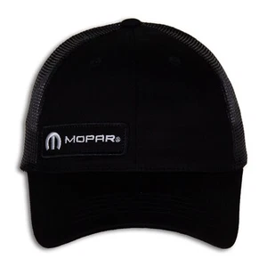Sombrero de camionero de malla de parche negro Mopar - Imagen 1 de 6