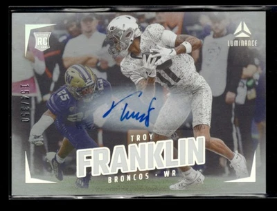 Troy Franklin RC 2024 Panini Luminance Football Rookie Auto 154/350 [xdD61 - Image 1 of 2