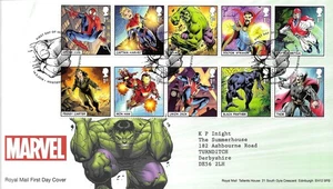 2019 Marvel, Royal Mail FDC, FDI Tallents House SpHS - Picture 1 of 1