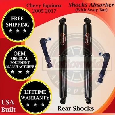 Amortiguadores traseros Monroe OEM con barra estabilizadora para Chevy Equinox 2005-2017 garantía de por vida Foto 1 de 4
