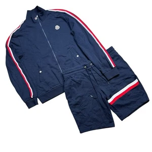 MONCLER Sport Suit racTk Jacket & Jogger Sweat Shorts Set Designer Adult Sz XL - Picture 1 of 22