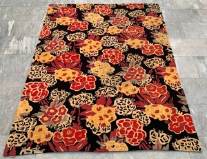 5x7 ft Vintage French Handmade Aubusson Rug Needle Point Floral Wool Décor Rug - Picture 1 of 15