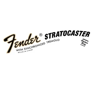 Strat Aufkleber Fender Style NEU nichtmetallische Reproduktion - Bild 1 von 1