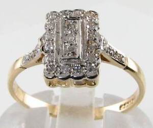 CLASSIC ENGLISH 18CT 18K SOLID GOLD EDWARDIAN INS DIAMOND RING