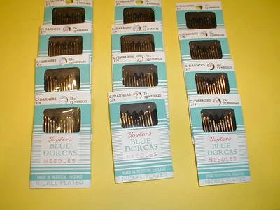 12 Pkgs of 12 Cotton Darners, Embroidery, Hemming, Hand Sewing Needles Size 3/9 - Image 1 of 2