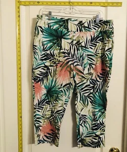 Charlie Paige Mujer Capri Estampado Tropical Talla XL BX4 - Imagen 1 de 4