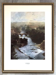 Oil Painting Print Framed & Mounted LUDLOW DINHAM BRIDGE English Countryside - Picture 1 of 6