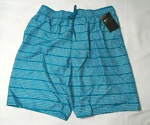 Nike 9” Volley Herren Badeshorts blau gestreift NESS 8450 M L XL neu mit Etikett - Bild 1 von 6