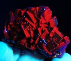 34g Natural Black Rose Fluorescent Cube Fluorite Quartz Mineral Specimen