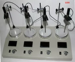Agitatore magnetico 4 teste miscelatore piastra calda piastra termica digitale termostatico per laboratorio - Foto 1 di 13
